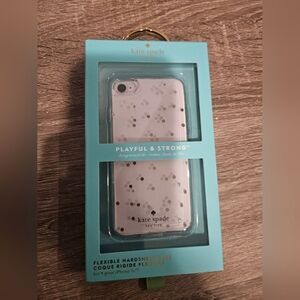 Kate spade Clear iPhone 7/8 Case with Gold Dots NWT